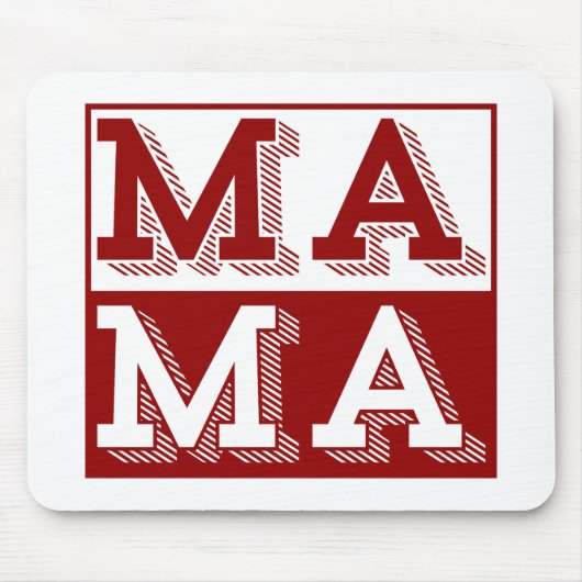 MAMA TYPOGRAPHY MOTHERS DAY GIFT MOUSEPAD (Vorne)
