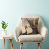 Mama-u. Baby-Giraffe, Earthtone Throw-Kissen Kissen (Stuhl )