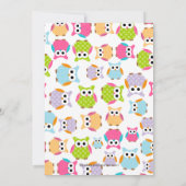 Mama-u. Vater-Eulen mit Baby-Eulen-Baby-Dusche Einladung (Rückseite)