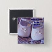 Mama- u. Vater-Liebe Baby-Name! Knöpfe Button (Vorne & Hinten)