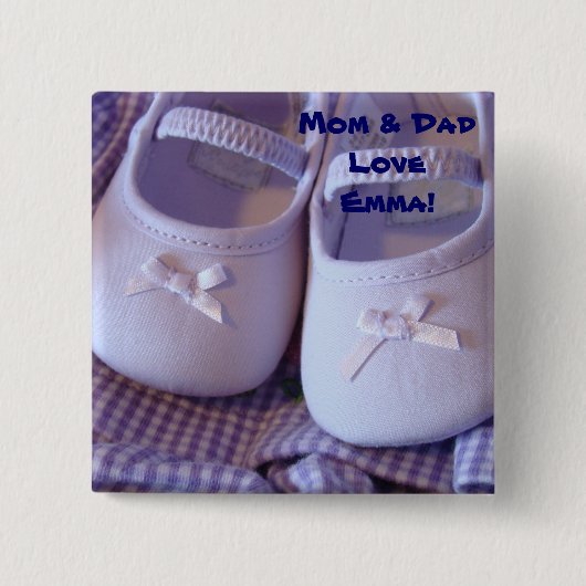 Mama- u. Vater-Liebe Baby-Name! Knöpfe Button (Vorderseite)