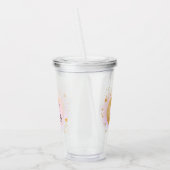 Mama über der Mond-Babydusche pink zu sein Acryltrinkbecher (Links)