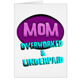 Mama, überbelastet u., mit Oval geunterbezahlt