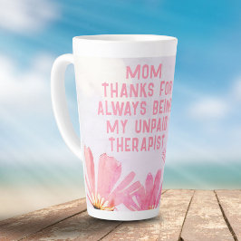 Mama Unbezahlter Therapeut Funny Floral Mutter Tag Milchtasse
