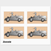 Mama- und Autoaufkleber Rechteckiger Aufkleber (Blatt)