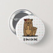 Mama und Baby Bear | Beste Mama Button (Vorne & Hinten)