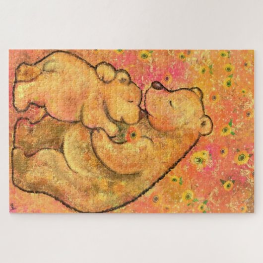 Mama und Baby Bear - Muttertag - Puzzle (Horizontal)