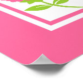 Mama und Baby Bird rosa Duschbanner personalisiere Poster (Ecke)