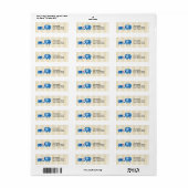 Mama und Baby Blue Elephant Label (Vorne)