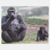 MAMA und BABY BOY Fleecedecke (Vorderseite (Horizontal))