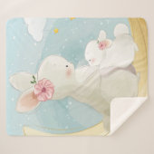 Mama- und Baby-Bunny| Geschenk für Kinder Sherpadecke (Vorderseite (Horizontal))