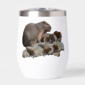 Mama und Baby Capybaras, (Vorderseite)