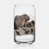 Mama und Baby Capybaras, Dosenglas (Rückseite)