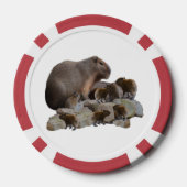 Mama und Baby Capybaras, Pokerchips (Rückseite)