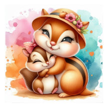 Mama und Baby Chipmunk