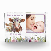 Mama und Baby Cow Me und Moo Mother's Day Fotoblock (Vorderseite)