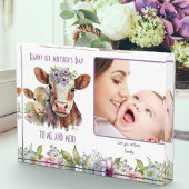 Mama und Baby Cow Me und Moo Mother's Day Fotoblock