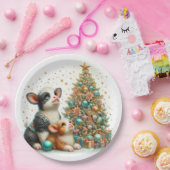 Mama und Baby Cow Pastel Weihnachten Pappteller (Party)