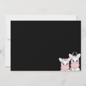 Mama und Baby Cow Print Baby Dusche Einladung (Rückseite)
