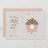 Mama und Baby Cupcake Kinderdusche Einladung (Vorne/Hinten)