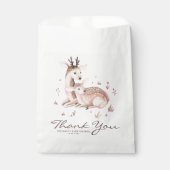 Mama und Baby Deer Forest Baby Dusche Vielen Dank Geschenktütchen (Vorderseite)