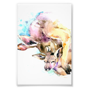 Mama und Baby Deer, Hirsch Familiengeschenk, lusti Fotodruck