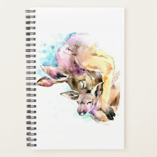Mama und Baby Deer, Hirsch Familiengeschenk, lusti Planer