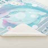 Mama und Baby-Delphine mit Blume Mami Lieben Sherpadecke (3/4)