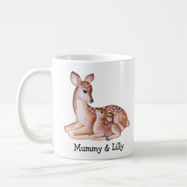 Mama und Baby des Rehes - Adorable, maßgeschneider Kaffeetasse