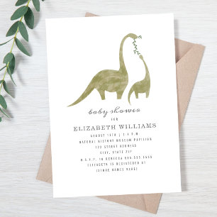 Mama und Baby Dinosaur Neutral Baby Dusche Einladung