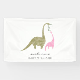 Mama und Baby Dinosaur Pink Baby Dusche Banner