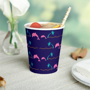 Mama und Baby Dolphin Ocean Scene Paper Cup Pappbecher