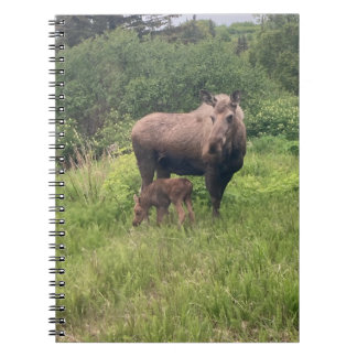 Mama und Baby-Elch Notizblock