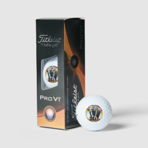 Mama und Baby Elefanten Farbschlauch, Golfball