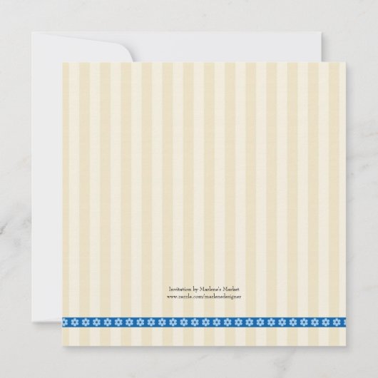 Mama und Baby Elephant Baby Boy Dusche Einladung (Rückseite)