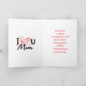 Mama und Baby Elephant Geburtstagkarte Karte (Innenseite)