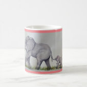 Mama und Baby Elephant Kaffeetasse (Mittel)