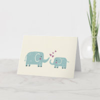 Mama und Baby Elephant Mütter Day Card