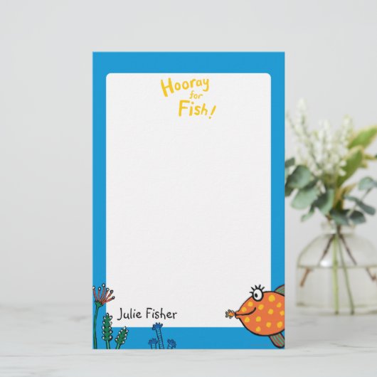 Mama-und Baby-Fisch-Küsse Briefpapier (Stehend Vorderseite)