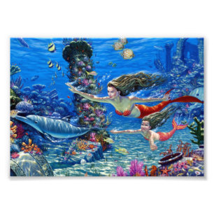 Mama und Baby Fotodruck