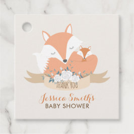 Mama und Baby Fox Babydusche Geschenkanhänger