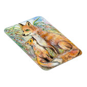 Mama und Baby Fox Magnet (Rechte Seite)