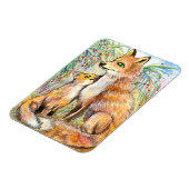 Mama und Baby Fox Magnet (Linke Seite)