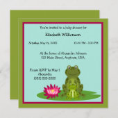 Mama und Baby Frog Theme Babydusche Einladung (Vorne/Hinten)