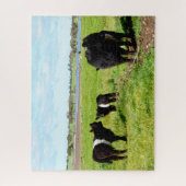 Mama und Baby Galloway Kühe, Puzzle (Vertikal)