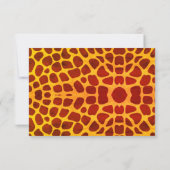 Mama und Baby Giraffe Danke Karte (Rückseite)