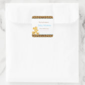 Mama und Baby Giraffe Dusche Buchzeichen Quadratischer Aufkleber (Tasche)