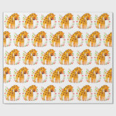 Mama und Baby Giraffe Geschenkpapier (Flach)