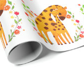 Mama und Baby Giraffe Geschenkpapier (Rolleneckpunkt)