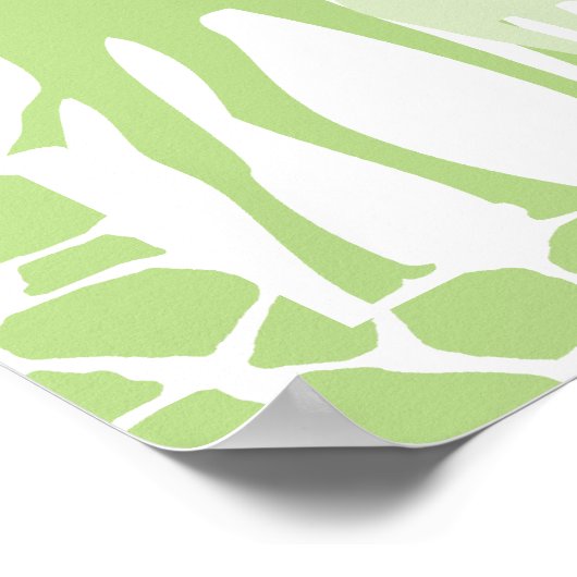 Mama und Baby Giraffe Kinderdusche Begrüßungszeich Poster (Ecke)